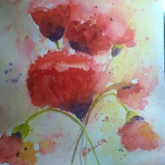 Watercolor Poppies