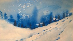 Blue and White landscape