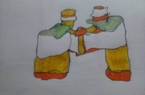 Artwork by E. Miller for drawing class.