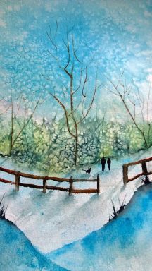 Family Dog and couple going for a walk