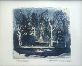 Watercolor Evening Landscape