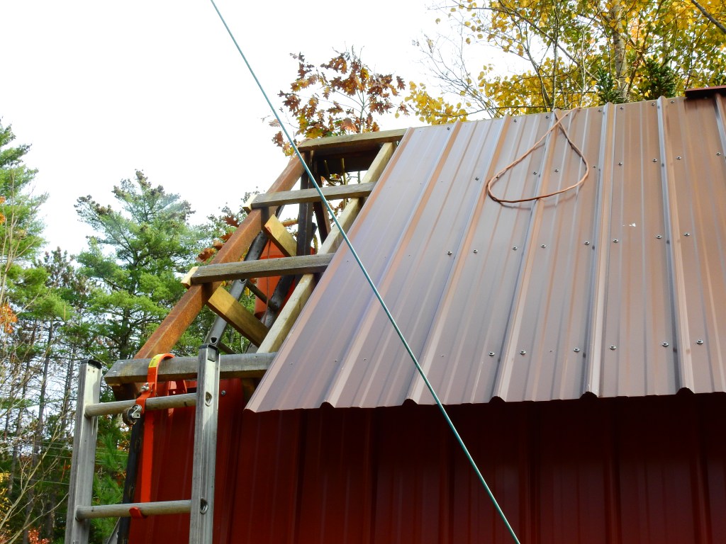 Steel Roofing job in progress.